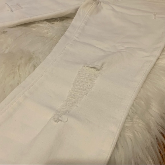 Gap White Distressed Mid Rise Skinny Jean Legging - Picture 4 of 7